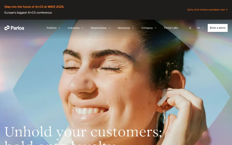 Website snapshot for Parloa