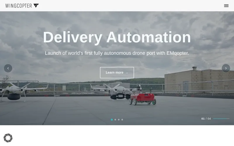 Website snapshot for Wingcopter