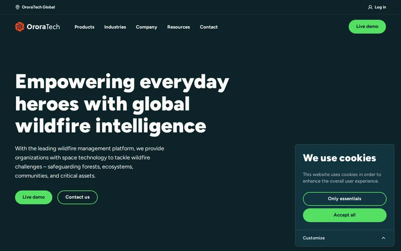 Website snapshot for Orora Tech