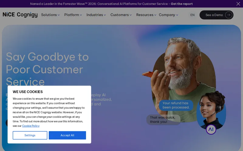 Website snapshot for Cognigy