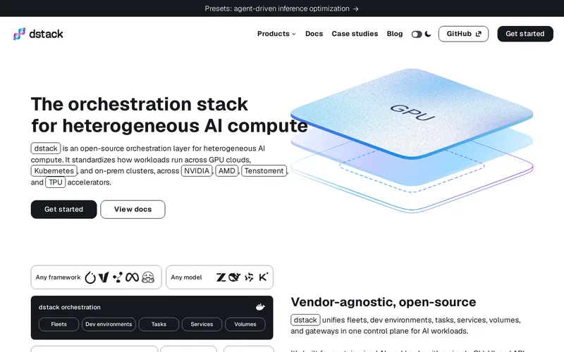 Website snapshot for Dstack