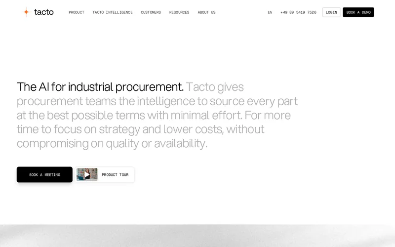 Website snapshot for Tacto