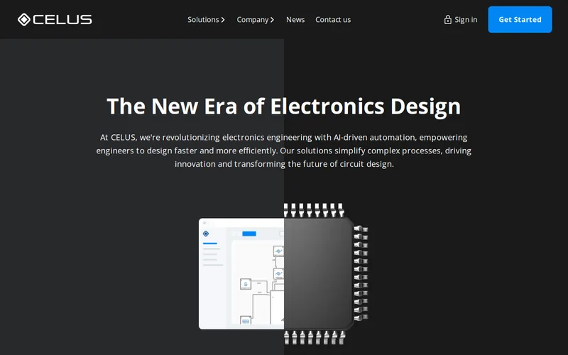 Website snapshot for Celus