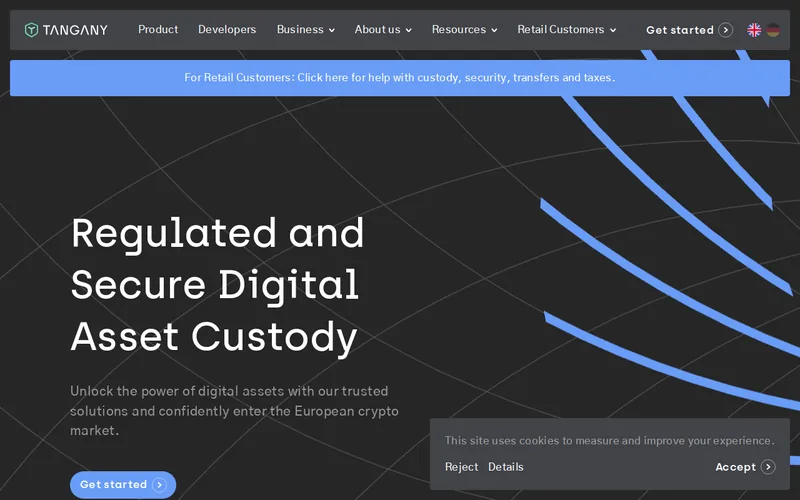 Website snapshot for Tangany