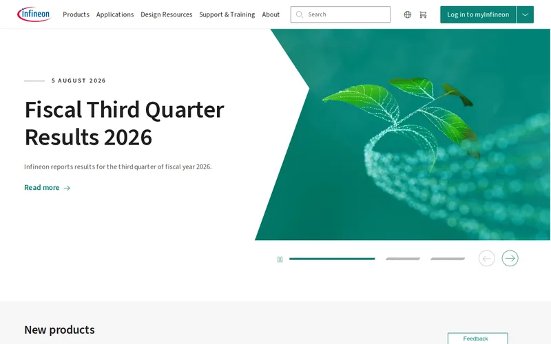 Website snapshot for Infineon Technologies AG