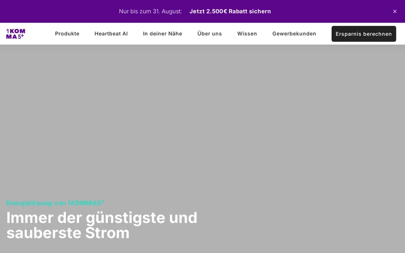 Website snapshot for 1Komma5