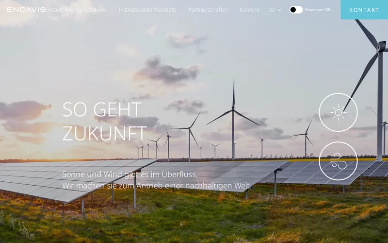 Website snapshot for Encavis AG