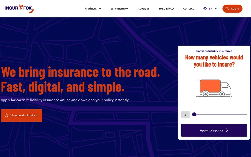 Website snapshot for InsurFox