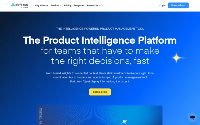 Website snapshot for airfocus
