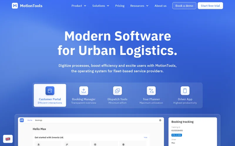 Website snapshot for Motion Tools