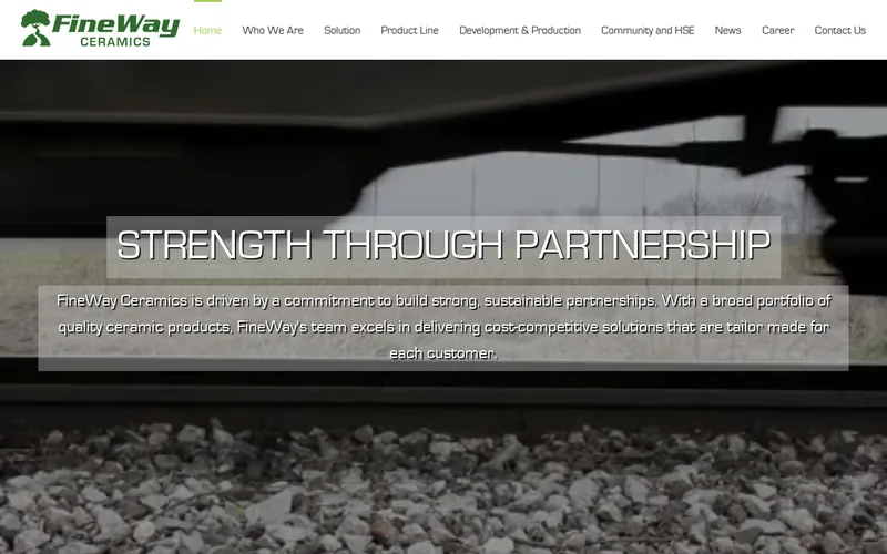 Website snapshot for Fineway Ceramics