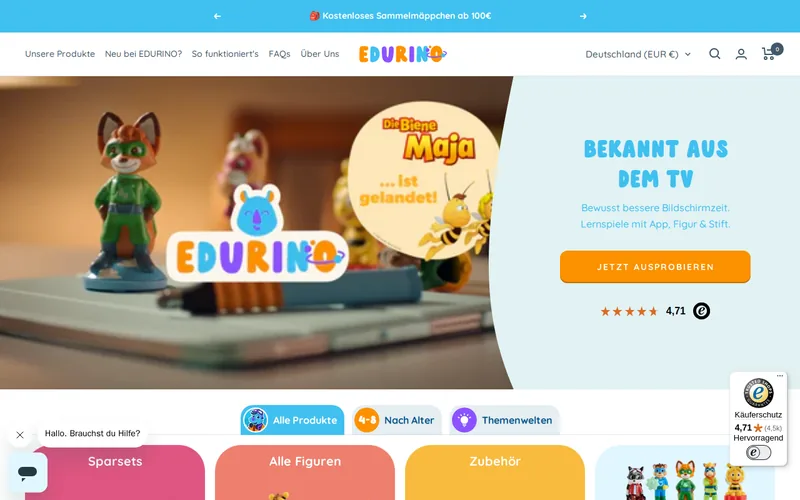 Website snapshot for Edurino