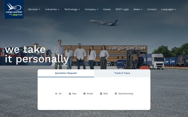 Website snapshot for cargo-partner