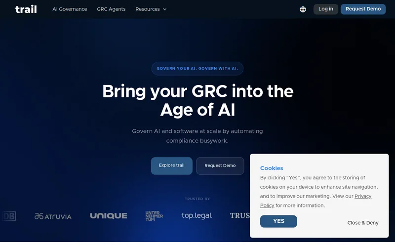 Website snapshot for Trail ML