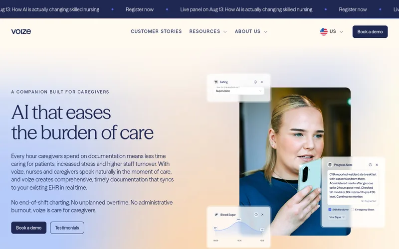 Website snapshot for Voize AI