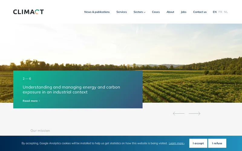 Website snapshot for Climact