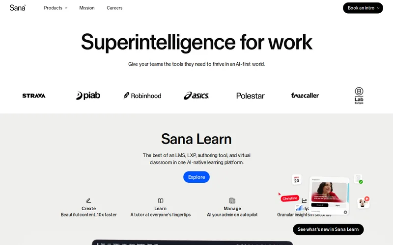 Website snapshot for Sana Labs