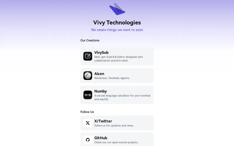 Website snapshot for Vivy