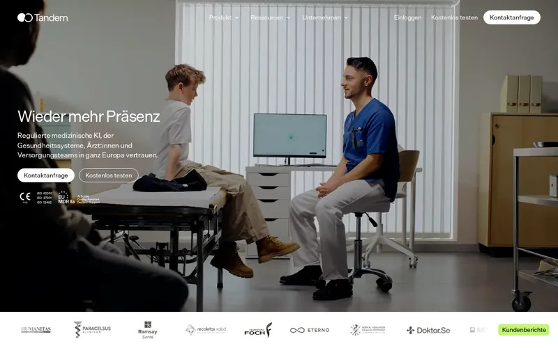 Website snapshot for Tandem Health