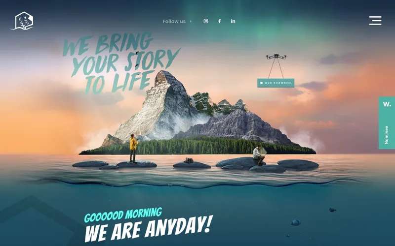 Website snapshot for Anyday Agency