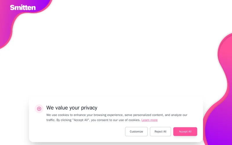 Website snapshot for Smitten