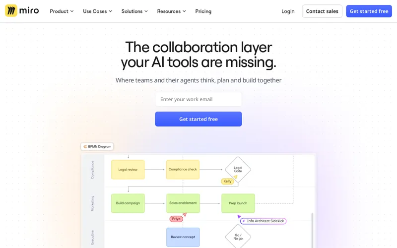Website snapshot for Miro