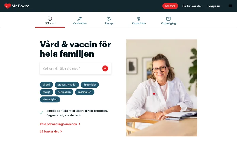 Website snapshot for Mindoktor