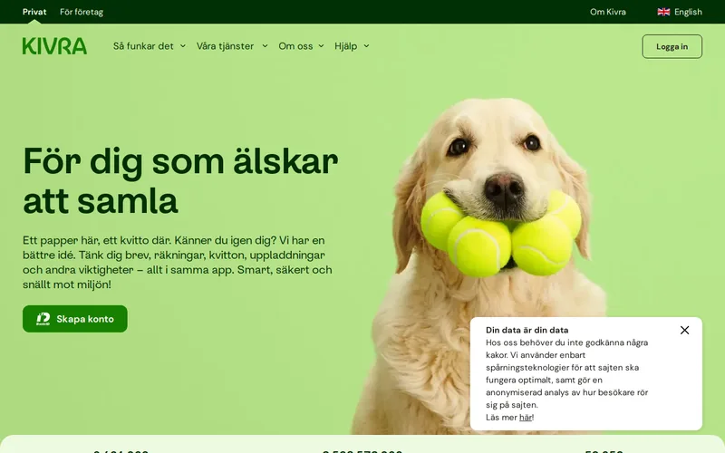 Website snapshot for Kivra