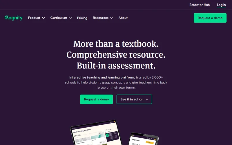 Website snapshot for Kognity