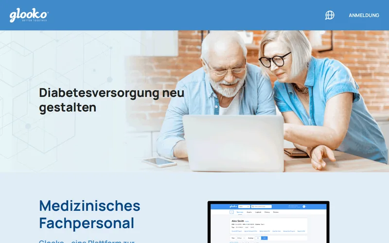 Website snapshot for Glooko