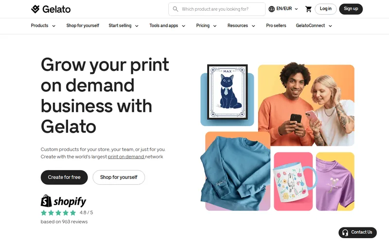 Website snapshot for Gelato