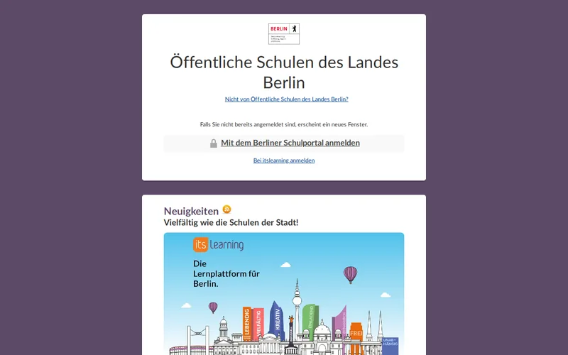Website snapshot for itslearning
