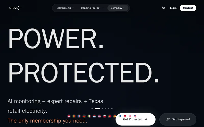 Website snapshot for Otovo