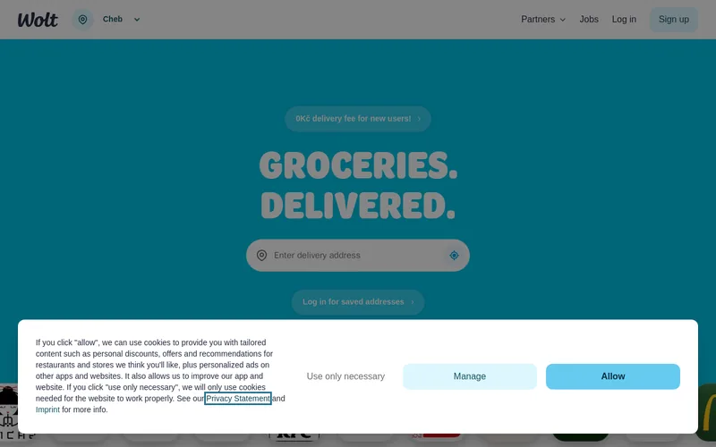 Website snapshot for Wolt
