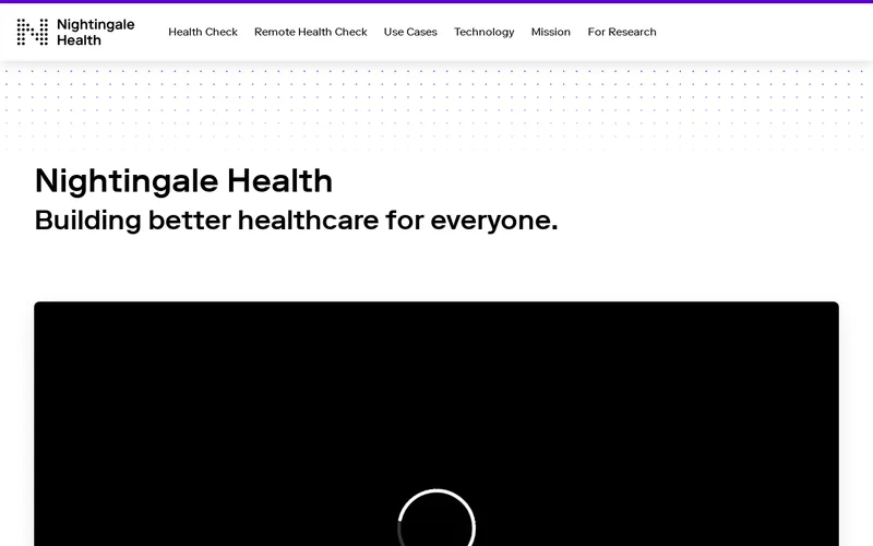 Website snapshot for Nightingale Health