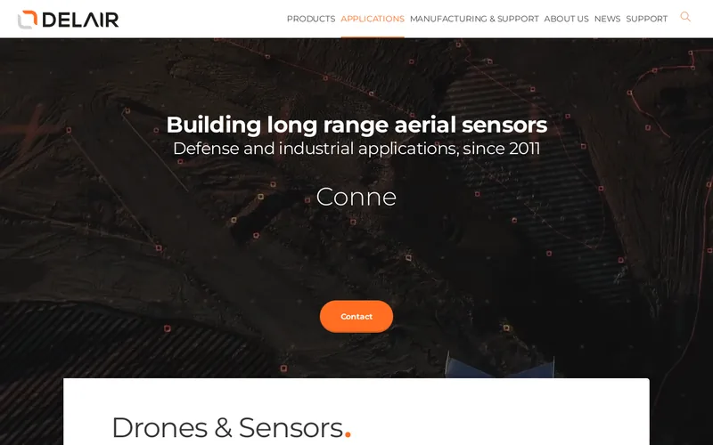 Website snapshot for Delair