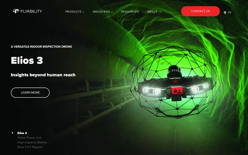 Website snapshot for Flyability