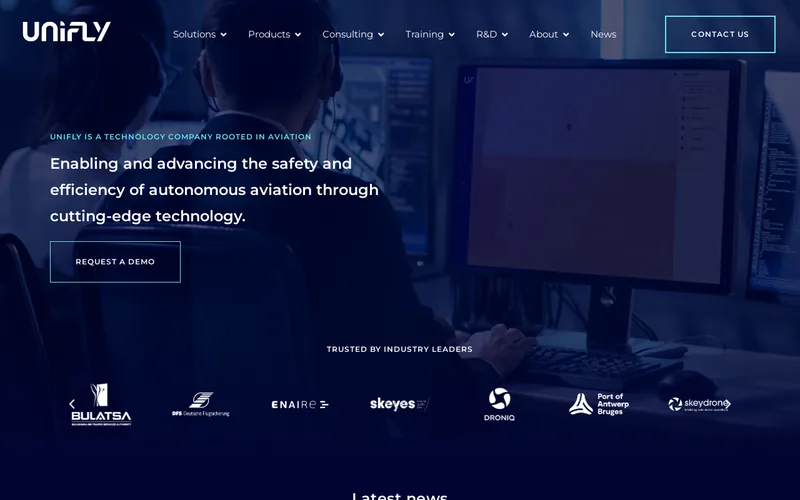 Website snapshot for Unifly