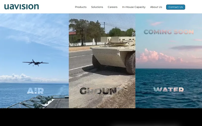 Website snapshot for UAVision