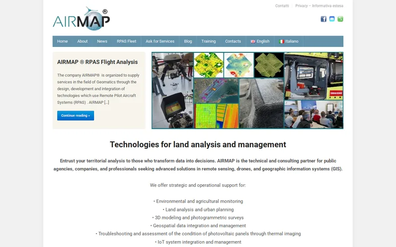 Website snapshot for AIRMAP® RPAS Flight Analysis