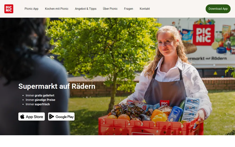 Website snapshot for Picnic