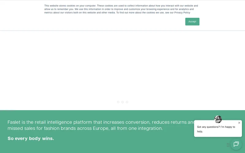 Website snapshot for Faslet BV