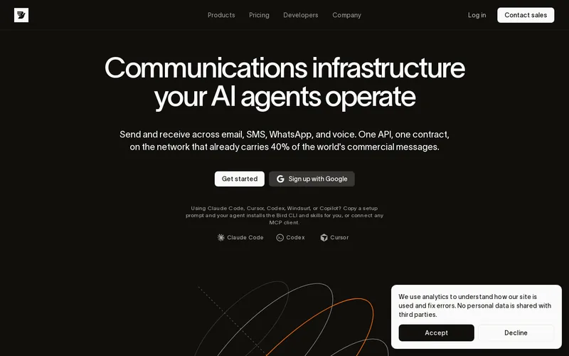Website snapshot for Bird