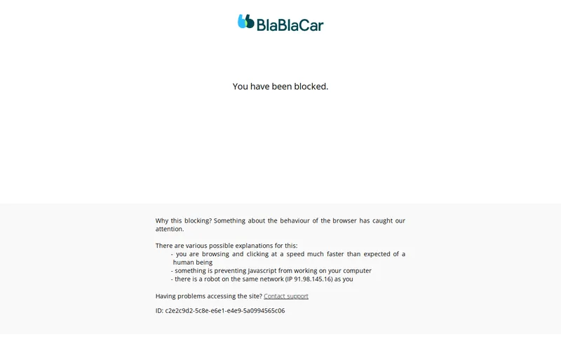 Website snapshot for BlaBlaCar