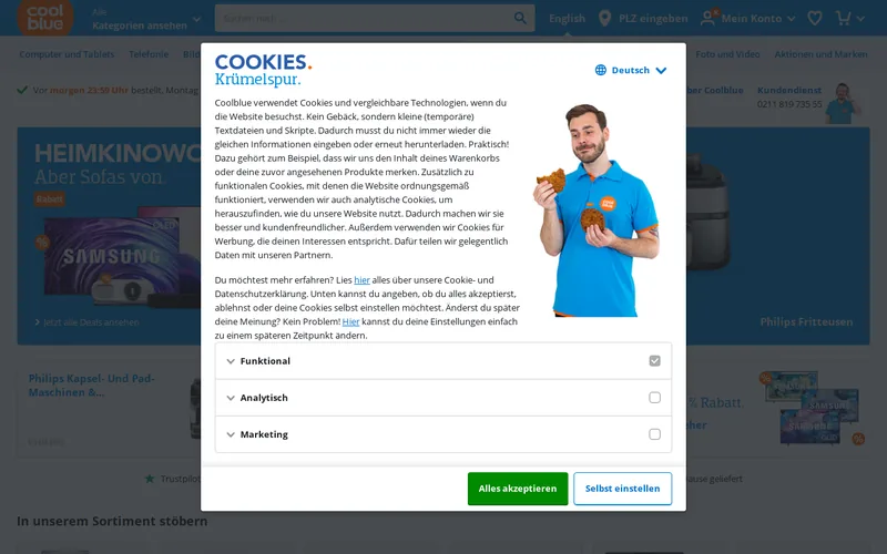 Website snapshot for Coolblue B.V.