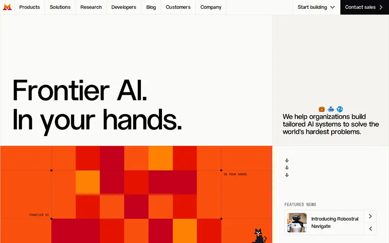 Website snapshot for Mistral AI