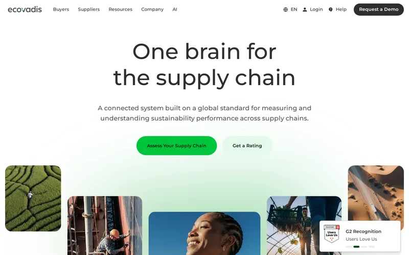 Website snapshot for EcoVadis