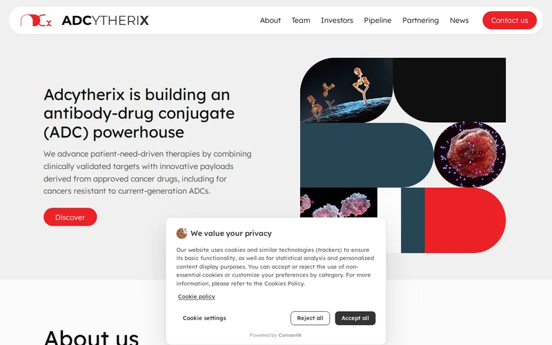 Website snapshot for Adcytherix
