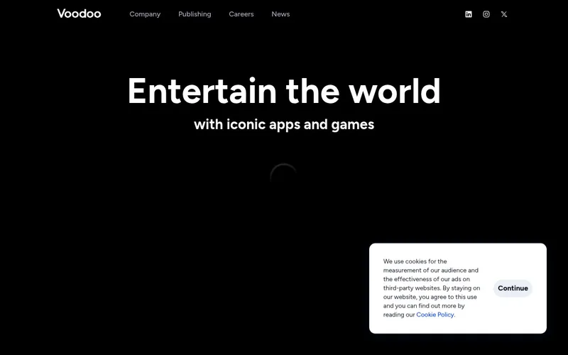 Website snapshot for Voodoo