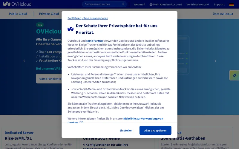 Website snapshot for OVHcloud